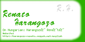 renato harangozo business card